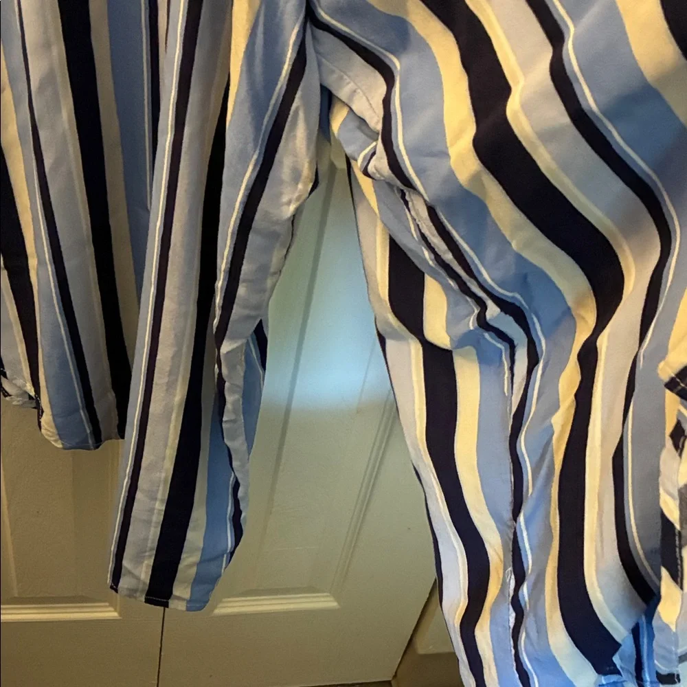 Eyeshadow Blue, White, & Yellow Jumpsuit - Picture 4 of 7
